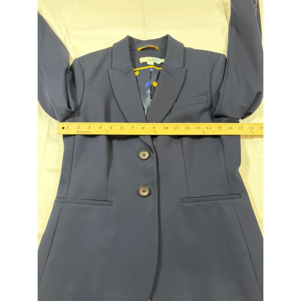 Boden Womens Navy Blue Two Piece Pant Suit Blazer Flare Trousers NEW - Picture 9 of 16